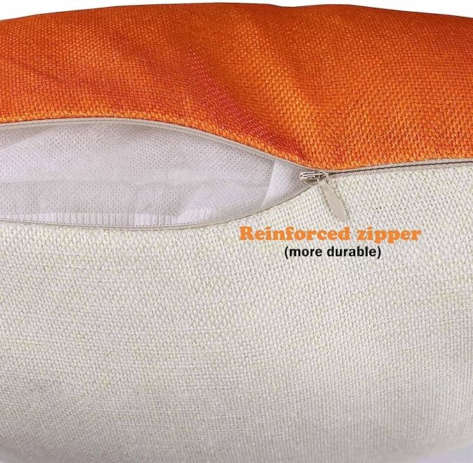Fall Decorations for Home,Fall Pillow Covers 18 x 18 Inch Autumn Thankful Grateful Blessed Pumpkin Linen Pillow Decorations for Sofa Couch Set of 4
