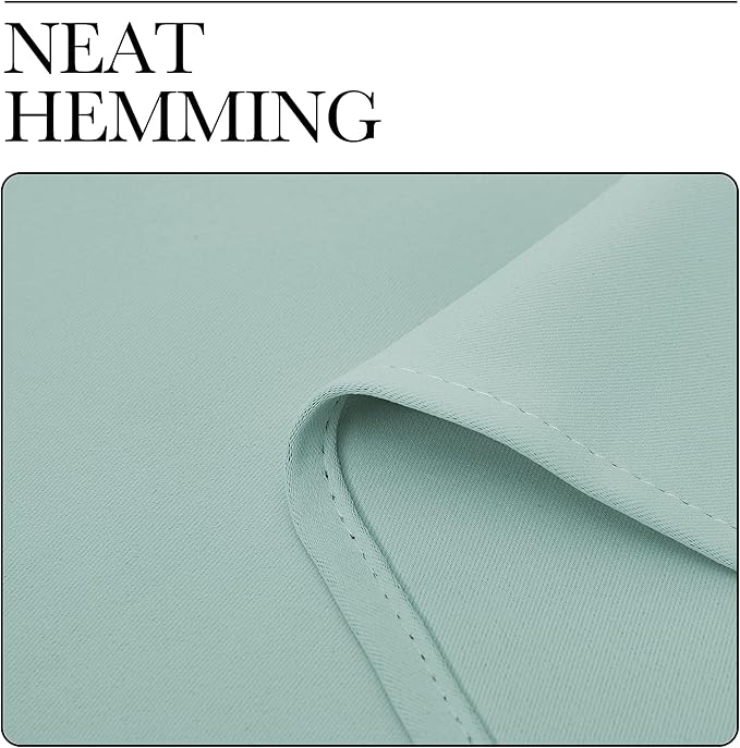 NICETOWN Aqua Blue Blackout Curtain Panels 48 inch Long Set of 2 for Bedroom, Thermal Insulated Grommet Top Light Blocking Draperies and Drapes for Basement (W34)