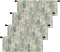 Emvency 4 Pack Valances Window Treatments, Abstract Sage Rustic Vintage Drapes Adjustable Curtain for Windows Living Room Kitchen Over Sink, 52x18 Inch Rod Pocket Valances