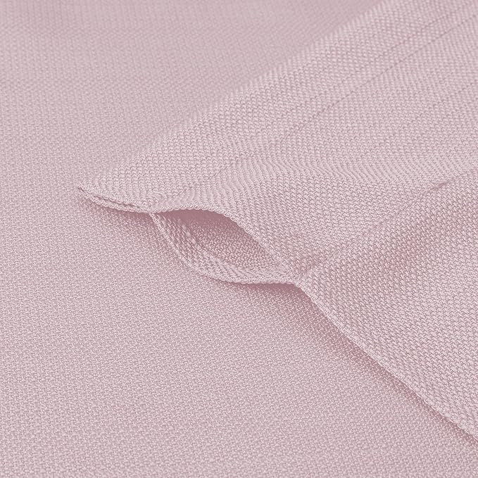 Chyhomenyc Blush Pink Valance for Windows, Light Filtering Faux Linen Solid Short Curtain Valance, Burlap Decorative Small Curtain for Kitchen Bathroom Laundry Basement, 60Wx12L inch, 1 Piece