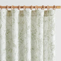 jinchan Floral Curtains 84 Inches Long Sage Green Flower Linen Farmhouse Curtain for Living Room French Country Vintage Curtain Rod Pocket Curtains Set 2 Panels Floral Printed