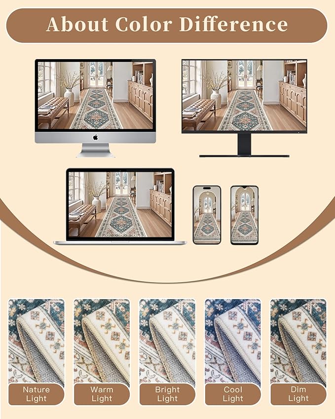 Madane Runner Rugs for Hallway 2x10 Long Washable Non-Slip Hallway Runner Rug Low-Pile Stair Kitchen Runner Throw Carpet for Entrance Living Dining Laundry Room (Navy Blue, 2 x 10)