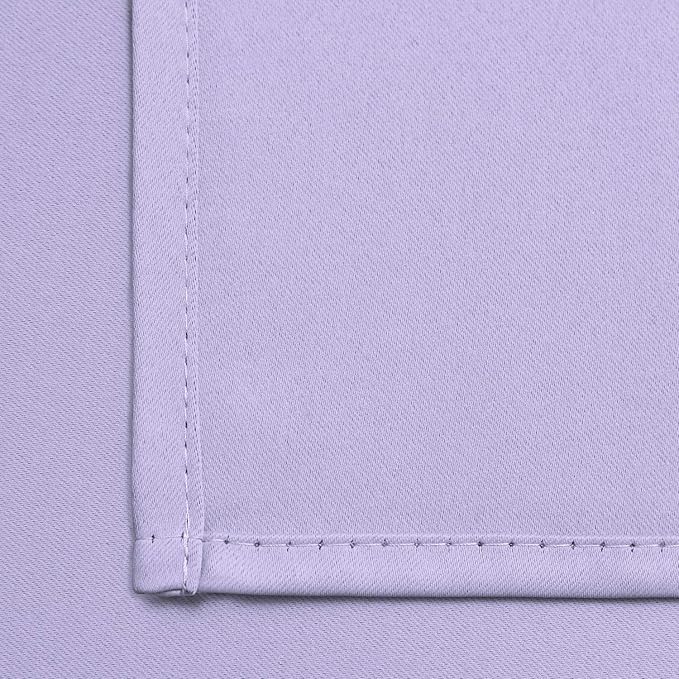 Yakamok Grommet Room Darkening Thermal Insulated Blackout Curtains Window Panels for Bedroom Width 38 Inch by Length 72Inch Lilac Two Curtain Panels