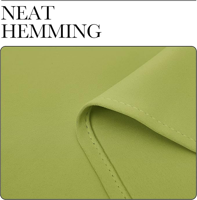 NICETOWN Fresh Green Blackout Curtains 68 inches Length for Laundry Room, 2 Panels, 42" Wide, Thermal Insulated Decoration Drapes for Office Window