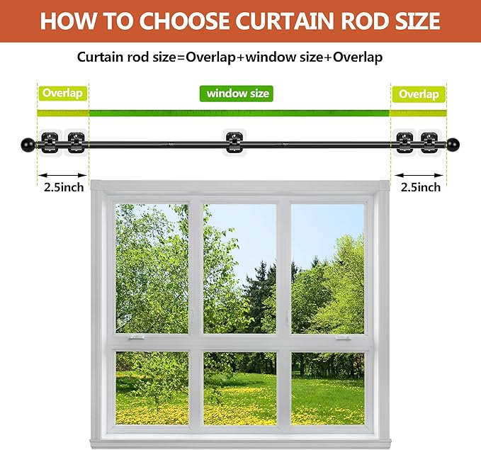 Curtain Rods No Drilling for Windows Set 66 to 120-128 Inch,5/8 Inch Diameter Drapey Pole with No Drill Curtain Rod Brackets,Renter Friendly Cortineros Para Ventanas with Adhesive Holder Hook Black