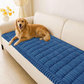 hyha Couch Covers for Dogs Washable, Non Slip Plush Dog Sofa Protectors, Fuzzy Pet Couch Covers for 3 Cushion Sofa Pet Friendly (Navy Blue, 27.6" x 47")