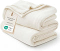 Bedsure Fleece Throw Blanket for Couch Cream - Lightweight Plush Fuzzy Cozy Soft Blankets and Throws for Sofa, 50x60 inches