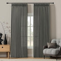 IVAPUPU Pinch Pleated Curtains 84 Inches Long for Living Room, Light Filtering Linen Blend Curtain Memory Trained Back Tab Drapes with Hooks Rings for Bedroom Dining Room, Charcoal Grey, W40xL84
