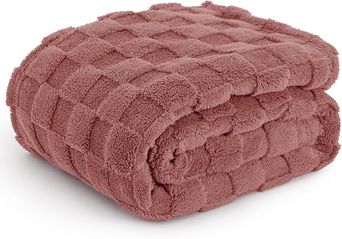 Bedsure GentleSoft Dusty Pink Throw Blanket for Couch - Super Soft Cozy Blankets Gifts for Women Kids Girls, Cute Small Fleece Throws for Bedroom Home Decor, 50x70 Inches