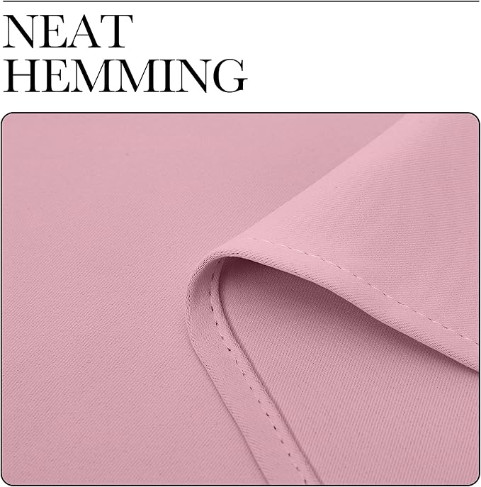 NICETOWN Bedroom Curtain Panels Blackout Draperies, Thermal Insulated Solid Grommet Blackout Curtains/Drapes (Crystal Pink, 1 Pair, 55 by 68-inch)