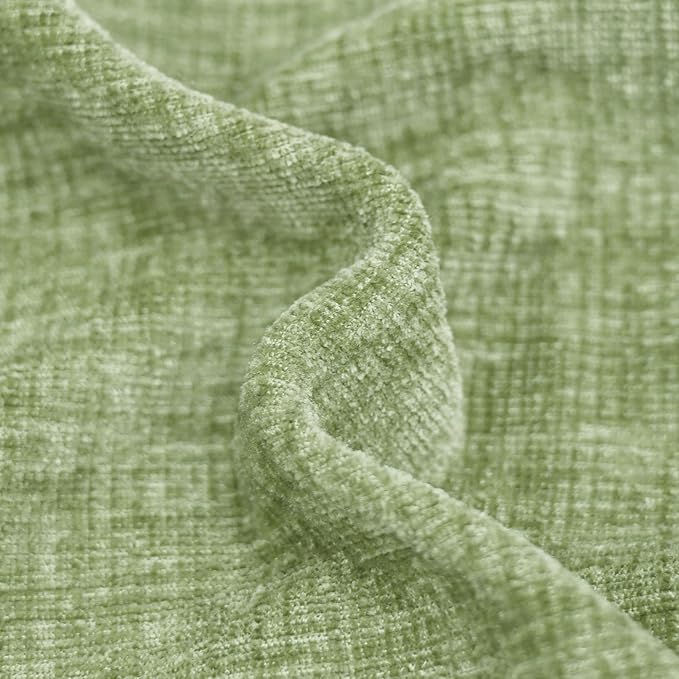 CaliTime Throw Pillow Covers Decorative 18 X 18 Inches Pack of 4 Cozy Chenille Cushion Cases for Couch Sofa Bed Living Room Home Sage Green