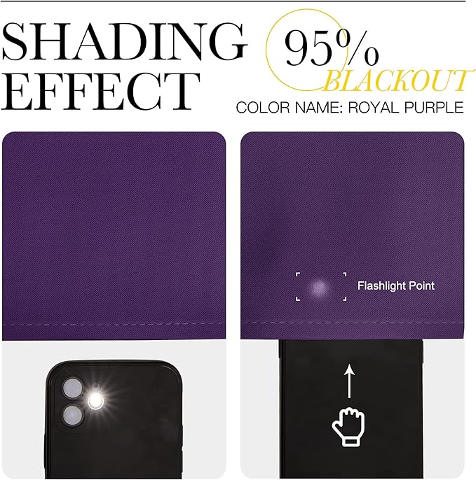 NICETOWN Royal Purple Room Darkening Draperies and Curtains - Home Fashion Energy Saving Grommet Top Room Darkening Drape Panels for Bedroom (Set of 2, 46 by 90 Inch, Royal Purple)