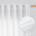 MYSKY HOME Floor to Ceiling Curtains 120 Inches White Sheer Window Drapes 2 Panel Sets Back Tab Draperies Linen Look Boho Fabric, Soft Cotton Blend Light Filtering for Living Room