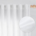 MYSKY HOME Short Curtains for Bedroom Small Windows, Light Filtering Sheer Drapes Boho Decor Country Style Kitchen Bathroom Panels Set, Light Filtering Privacy Blind, 50x54, White, 2 Pieces