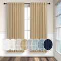 Light Brown Tan Curtains 72 Inch Length for Kids Bedroom 2 Panels Rod Pocket Back Tab Warm Autumn Fall Decor Khaki Camel Barley Jute Burlap Color Curtain for Living Room Dining Nursery Family Playroom