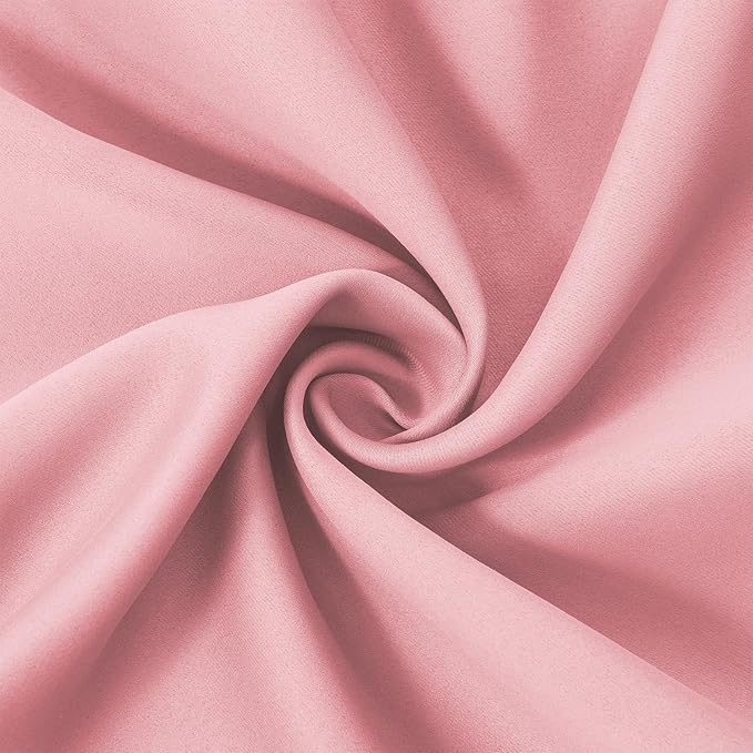 LEMOMO Blackout Curtains 42 x 95 inch/Pink Curtains Set of 2 Panels/Thermal Insulated Room Darkening Bedroom Curtains