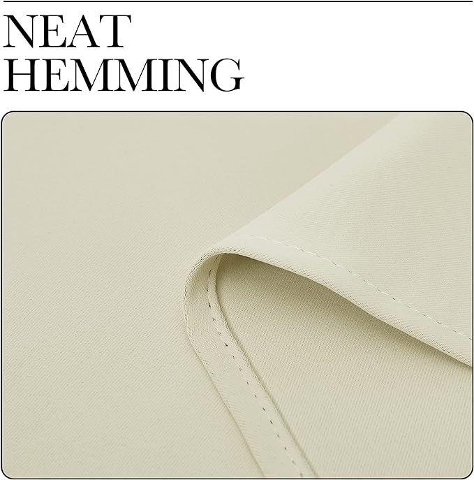 NICETOWN Room Darkening Curtain Panels for Living Room, Thermal Insulated Grommet Room Darkening Draperies/Drapes for Window (Beige, 2 Panels, W42 x L40 -Inch)