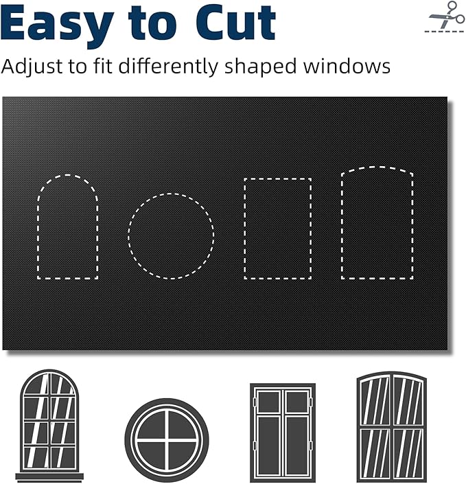 NIGHTON Portable Blackout Curtains 100"×57"Strong Hook and Loop Tape Strips with Adhesive,Black out Shades That can be Cut,100% Blackout Material Blackout Blinds for Baby Nursery or Travel-Black 2Pack