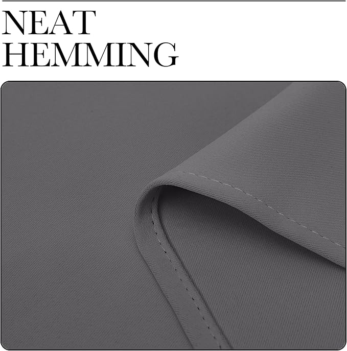NICETOWN Blackout Curtains Panels for Bedroom, 2 Panels, 66 x 60 Inch, Gray, 3 Pass Microfiber Noise Reducing Thermal Insulated Solid Ring Top Blackout Window Drapes