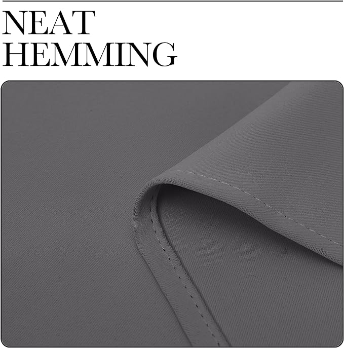 NICETOWN Grey Blackout Curtain Panels for Bedroom, 2 Panels, W42 x L78-inch, Grey, Thermal Insulated Grommet Top Blackout Draperies and Drapes for Basement