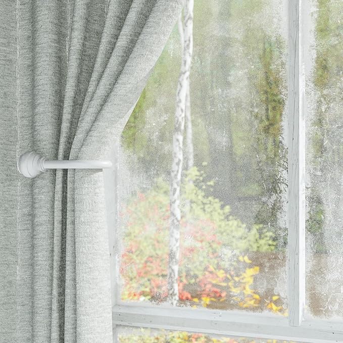 Hion Curtain Holdbacks White 2pcs, Curtain Tiebacks Wall Mounted Curtain Hooks Holders for Drapes