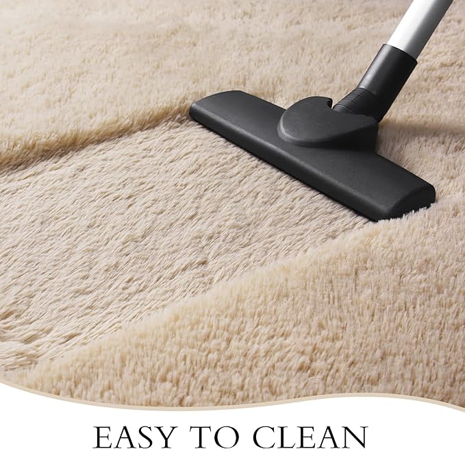 Chicrug Soft Runner Rug for Bedroom Living Room Plush Fluffy Rugs 2x8 Feet, Shag Furry Runner Carpet Non Shedding for Nursery Children Kids Girls Room Home Decorative, Camel