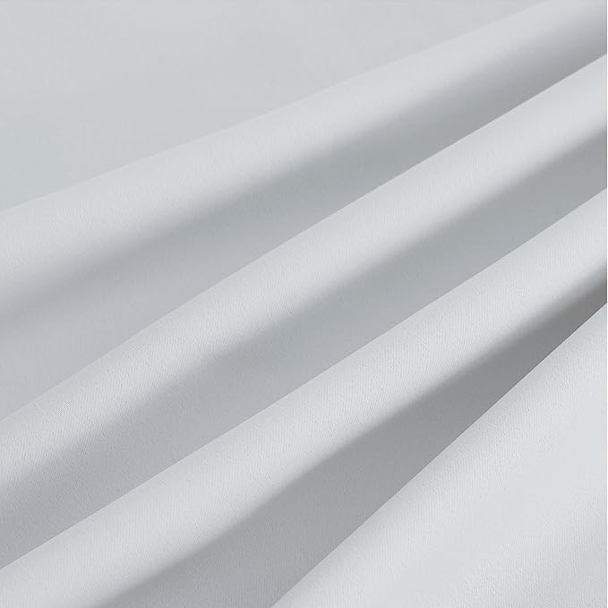 NICETOWN Room Darkening Draperies Curtains Panels, 2 Panels Greyish White W52 x L90