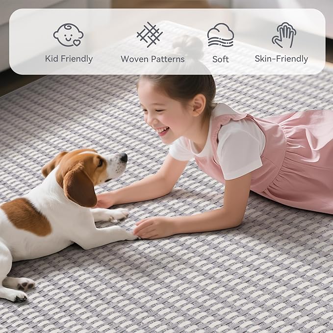 YDKGL Boho 2x8 ft Runners for Hallways Extra Long Woven Washable Kitchen Runner Mat Rugs Non Slip, Soft Entryway Laundry Hall Floor Runner Carpet for Indoor Backdoor Bedroom Hallway Living Room, Gray
