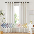 NICETOWN Linen Curtains 135 inches Length for Living Room, Grommet Linen Blend Window Treatments Privacy with Light Filtering for Bedroom/Farmhouse, W52 x L135, 2 Panels, Natural