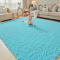 8x10 Area Rugs for Living Room Bedroom, Large Area Rug Shaggy Carpet Soft Plush Furry Bedside Rug, Rugs for Home Decor (Teal Blue, 8 x 10)