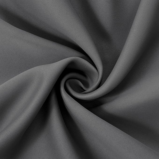 LEMOMO Blackout Curtains 66 x 95 inch/Frost Grey Curtains Set of 2 Panels/Thermal Insulated Room Darkening Bedroom Curtains