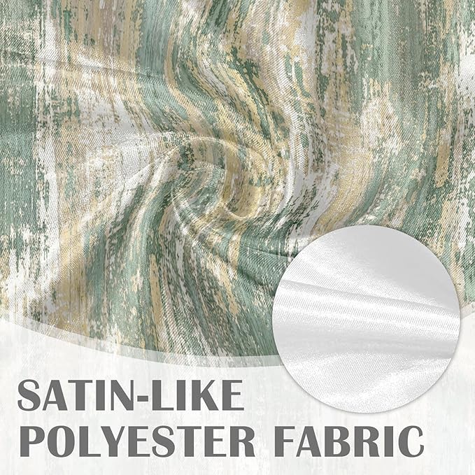 Emvency 4 Pack Valances Window Treatments, Abstract Sage Rustic Vintage Drapes Adjustable Curtain for Windows Living Room Kitchen Over Sink, 52x18 Inch Rod Pocket Valances