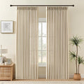 IVAPUPU Pinch Pleated Curtains 90 Inch Length 2 Panels for Living Room, Semi Sheer Pleated Curtain with Hooks Rings Memory Trained Light Filtering Back Tab Window Drapes for Bedroom, 40W, Sand Beige
