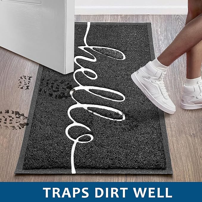 EARTHALL Funny Hello Mats Outdoor, Front Door Mat for Outside Entry, Doormat Outside/Inside Entrance, Front Door Rugs for Entryway Indoor, Outdoor Mats for Home Entrance, Front Porch Decor 20"x32"