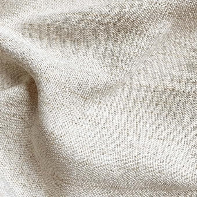 Faux Linen Valance for Windows Kitchen Living Room Valances Rod Pocket Farmhouse Country Rustic Bathroom Small Window Treatment (54x15 inch, Natural)