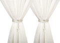 SUQ I OME 1 Pair of Luxury Crystal Beaded Magnetic Curtain Tieback and Holdback Curtain Clips Curtain Buckle Curtain Holder Blingbling Curtain Holdbacks for Drapes,Crystal