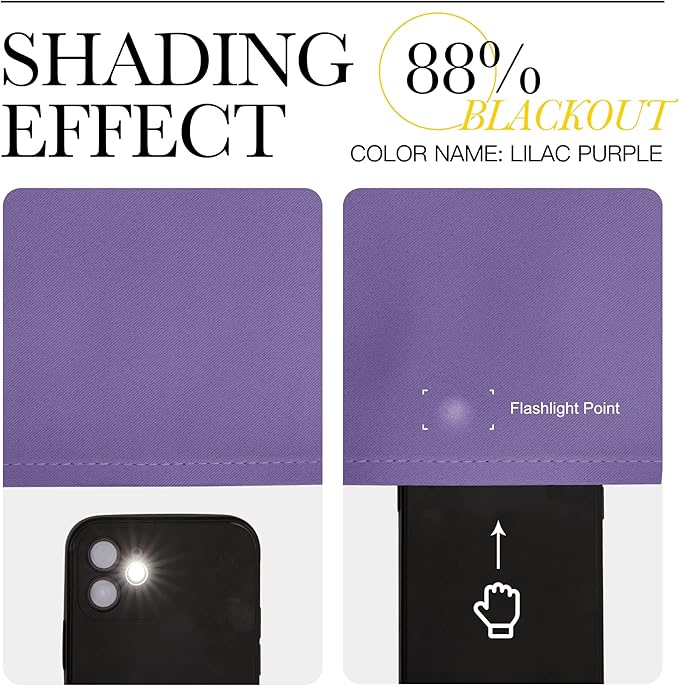 NICETOWN Blackout Curtain Panels for Bedroom, 2 Panels, W42 x L60 inches, Lilac Purple, Thermal Insulated Grommet Top Blackout Draperies and Drapes