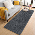 OLANLY 3x11 Machine Washable Runner Rugs for Hallway, Soft Fluffy Shaggy Bedside Rugs for Bedroom, Living Room, Indoor Floor Carpet for Kids Girls and Boys, Nursery Rooms, Home Decor Aesthetic, Grey