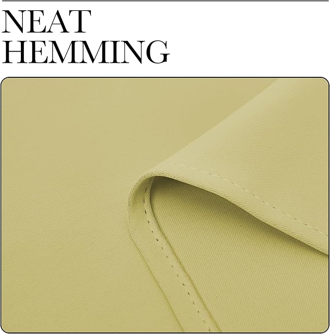 NICETOWN Blackout Curtains for Living Curtains, Paler Yellow, 2 Panels, 42 by 84, Room Darkening Window Curtain Panels, Easy-Care Solid Thermal Insulated Draperies/Drapes for Daughter Room