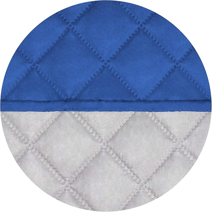 PureFit Reversible Quilted Sofa Cover, Water Resistant Slipcover Furniture Protector, Washable Couch Cover with Non Slip and Elastic Straps for Kids, Pets (Sofa, Classic Blue/Ivory)