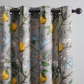 Topfinel Grey Curtains, Aesthetic Unique Rustic Thermal Insulated Noise Reducing Cottagecore Floral Flower Printed Modern Farmhouse Window Treatment 63 Inch Length 2 Panels Bedroom 52x63
