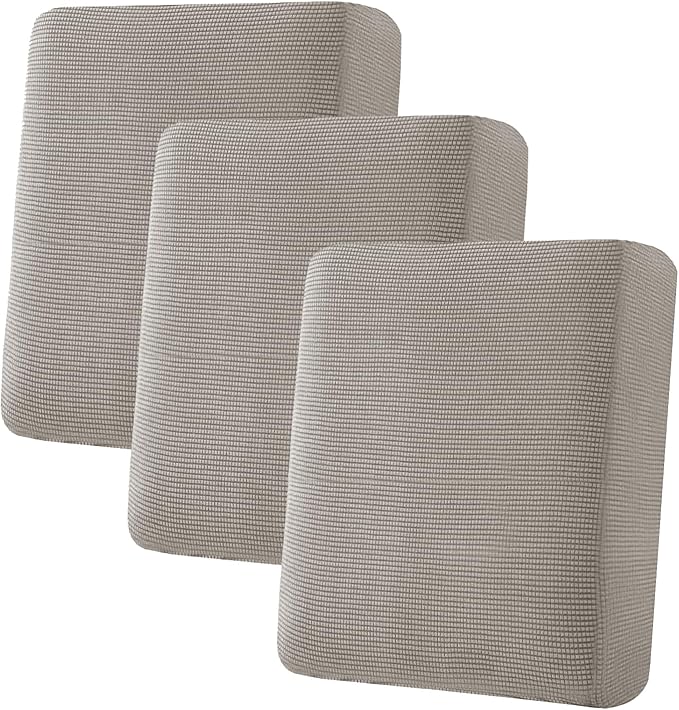 H.VERSAILTEX Super Stretch Stylish Cushions Covers/Furniture Cover Spandex Jacquard Small Checked Pattern Super Soft Slipcover Washable Individual