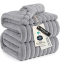 Bedsure GentleSoft Full Size Blanket for Bed - Cozy Soft Blankets for Womenn, Cute Large Fleece Throws for Girls, Light Grey, 84x90 Inches