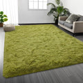 Deerhoo Large Shag Area Rugs 6 x 9, Plush Fuzzy Rugs for Living Room, Ultra Soft Fluffy Furry Rug for Bedroom, Indoor Carpet Nursery Rugs for Kids Room Home Decor, Green