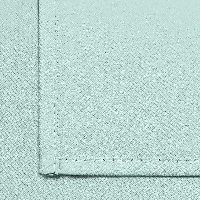 Yakamok Blackout Curtains Room Darkening Thermal Insulated Window Panels,Solid Grommet Top Drapes for Bedroom/Living Room(42Wx72L, Aqua, 2 Panels)