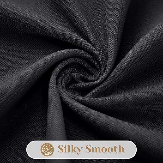 HOMEIDEAS Halloween Non-See-Through Black Privacy Sheer Kitchen Curtains, 30 X 36 Inches Long 2 Panels Short Sheer Curtains Light Filtering Bathroom Window Drapes for Bedroom Living Room