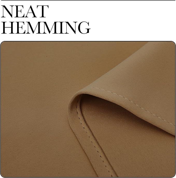 NICETOWN Kitchen Curtains, Gold Brown, 34" x 40", Set of 2, Short Blackout Curtains & Drapes, Thermal Insulated Rod Pocket Window Treatment Draperies for Nursery