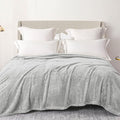 Exclusivo Mezcla Plush Fuzzy Fleece Bed Blanket King Size, Super Soft, Fluffy and Warm Blankets for Couch, Bed, All Season (Light Grey, 90x104 Inches)
