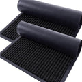 OLANLY Front Door Mat Indoor Outdoor Entrance, 2-Pack 71 x 23 Inch, Waterproof Heavy Duty Doormat, Fade Resistant, Low Profile, Easy Clean Patio Porch Welcome Floor Mats for Entry, Black
