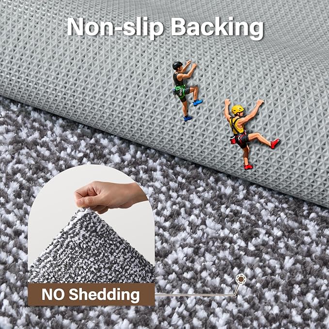 48x32 Large Bathroom Rugs Washable Non Slip, Grey Bath Mat for Bathroom Floor Tub, Soft Absorbent Quick Dry Mats for Shower, Bathtub,Home Decor